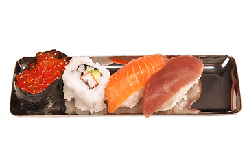 Image showing Japanese seafood sushi