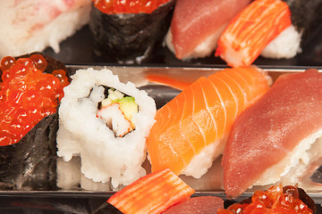 Image showing Japanese seafood sushi