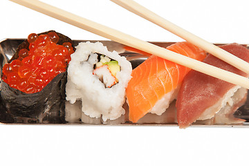 Image showing Japanese seafood sushi