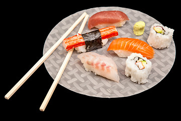 Image showing Japanese seafood sushi
