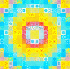 Image showing Color background with abstract mosaic