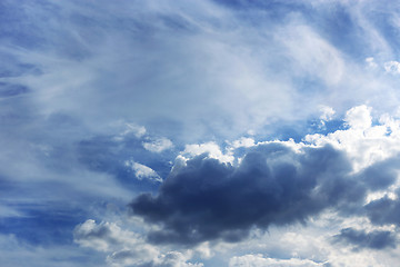 Image showing Sky background with clouds