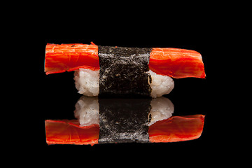 Image showing Japanese seafood sushi, surimi