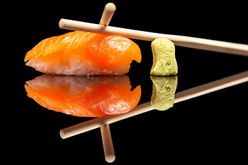 Image showing Japanese seafood sushi