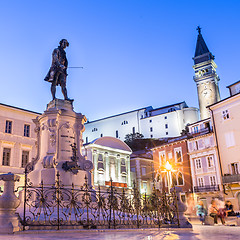 Image showing Tartini square in Piran, Slovenia, Europe