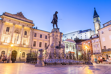 Image showing Tartini square in Piran, Slovenia, Europe