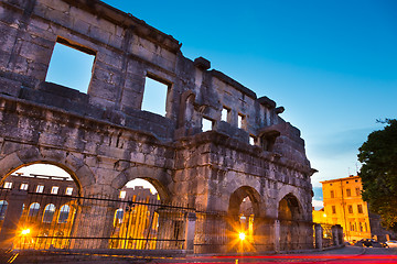 Image showing The Roman Amphitheater of Pula, Croatia.