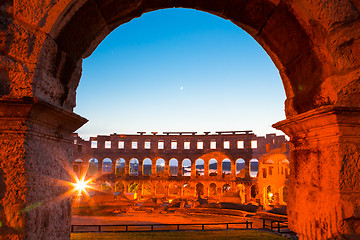 Image showing The Roman Amphitheater of Pula, Croatia.