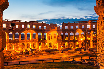 Image showing The Roman Amphitheater of Pula, Croatia.