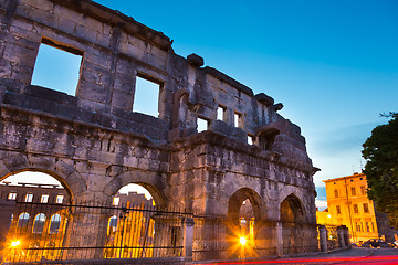 Image showing The Roman Amphitheater of Pula, Croatia.