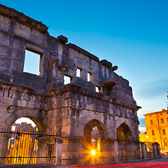 Image showing The Roman Amphitheater of Pula, Croatia.