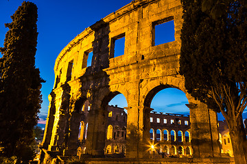 Image showing The Roman Amphitheater of Pula, Croatia.