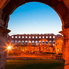 Image showing The Roman Amphitheater of Pula, Croatia.