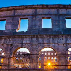 Image showing The Roman Amphitheater of Pula, Croatia.