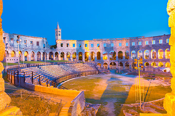 Image showing The Roman Amphitheater of Pula, Croatia.