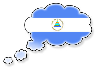 Image showing Flag in the cloud, isolated on white background