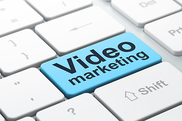 Image showing Business concept: Video Marketing on computer keyboard background