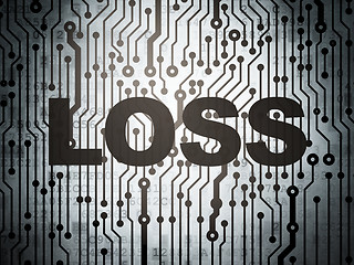 Image showing Finance concept: circuit board with Loss