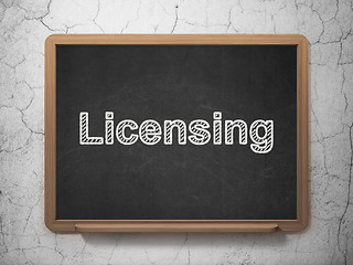 Image showing Law concept: Licensing on chalkboard background