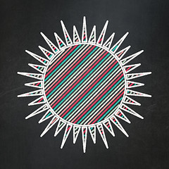 Image showing Travel concept: Sun on chalkboard background