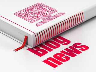 Image showing News concept: book Computer Pc, Blog News on white background