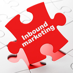 Image showing Finance concept: Inbound Marketing on puzzle background