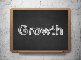 Image showing Finance concept: Growth on chalkboard background