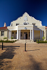 Image showing Cape Dutch Architecture Town Hall in Franschhoek Cape Town