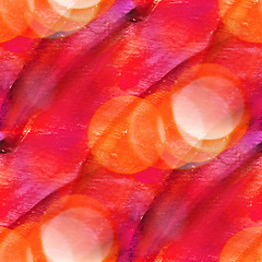 Image showing bokeh red, brown colorful pattern water texture paint abstract s