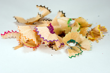 Image showing colorful shavings