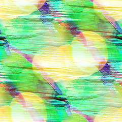 Image showing bokeh colorful green, yellow pattern water texture paint abstrac