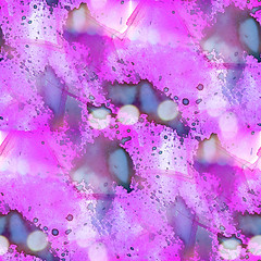 Image showing bokeh colorful pattern water texture paint abstract purple seaml