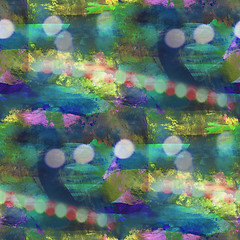 Image showing bokeh colorful pattern water texture paint abstract seamless gre