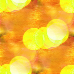 Image showing bokeh yellow colorful pattern water texture paint abstract seaml