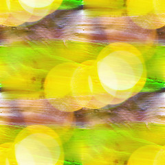 Image showing bokeh colorful yellow, green pattern water texture paint abstrac