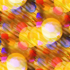 Image showing bokeh colorful pattern yellow, blue, red water texture paint abs