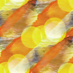 Image showing bokeh yellow, brown colorful pattern water texture paint abstrac