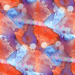 Image showing bokeh colorful pattern water texture paint blue, red abstract se