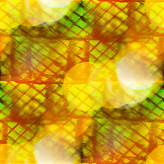 Image showing bokeh colorful pattern green, yellow water texture paint abstrac