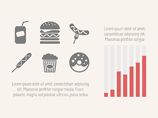 Image showing Food Infographic Elements.