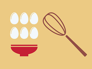 Image showing Eggs with plate.