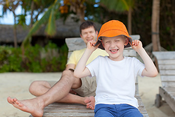 Image showing boy at vacation