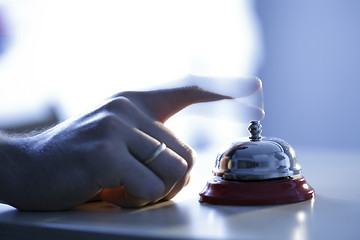 Image showing Close up photo of a bell 