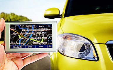 Image showing Gps in a man hand.