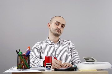 Image showing Man at desk