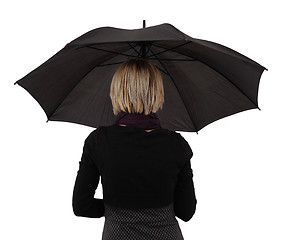 Image showing Woman with umbrella