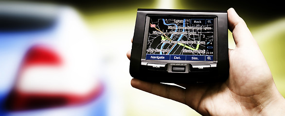 Image showing Gps in a man hand.