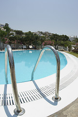 Image showing luxury hotel swimming pool greek islands