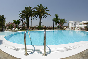 Image showing luxury hotel swimming pool greek islands