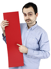 Image showing Man holding a paper